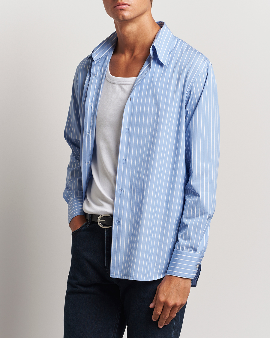 Uomini | Camicie | Sunflower | Base Shirt Light Blue Stripe