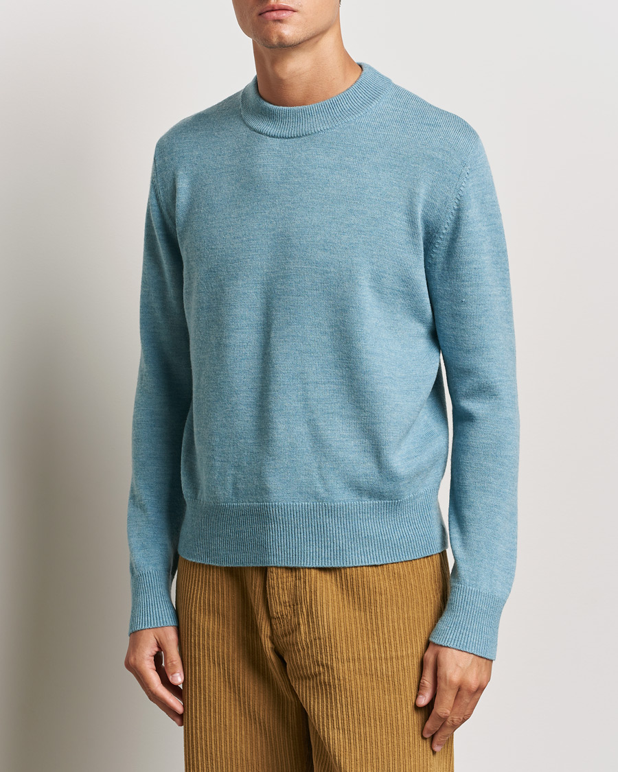 Uomini | Sunflower | Sunflower | Moon Merino Crewneck Blue