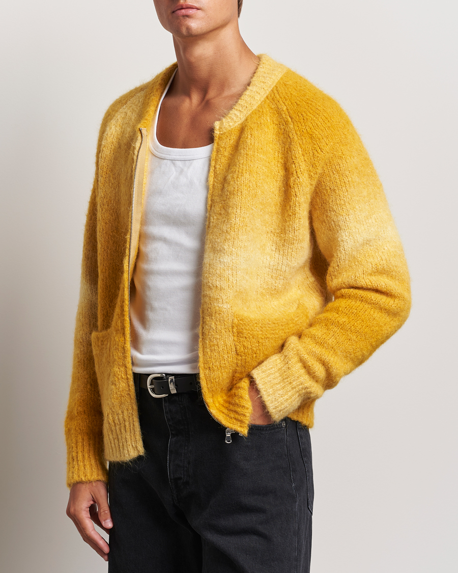 Uomini | Sunflower | Sunflower | Ombre Zip Cardigan Yellow