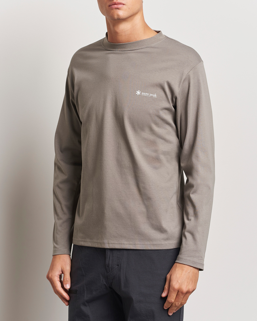 Uomini |  | Snow Peak | Onepoint Long Sleeve T-Shirt Greige