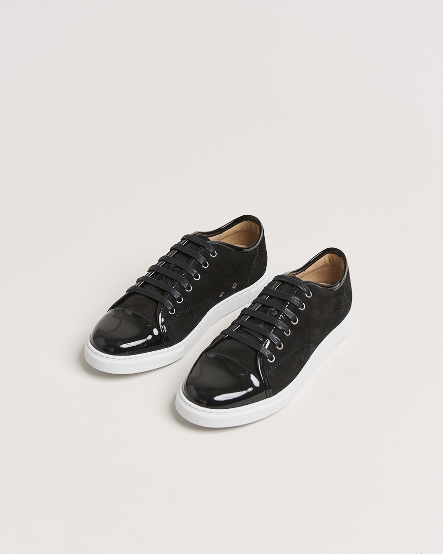 Uomini | Lanvin | Lanvin | Womens Patent Cap Toe Sneaker Black