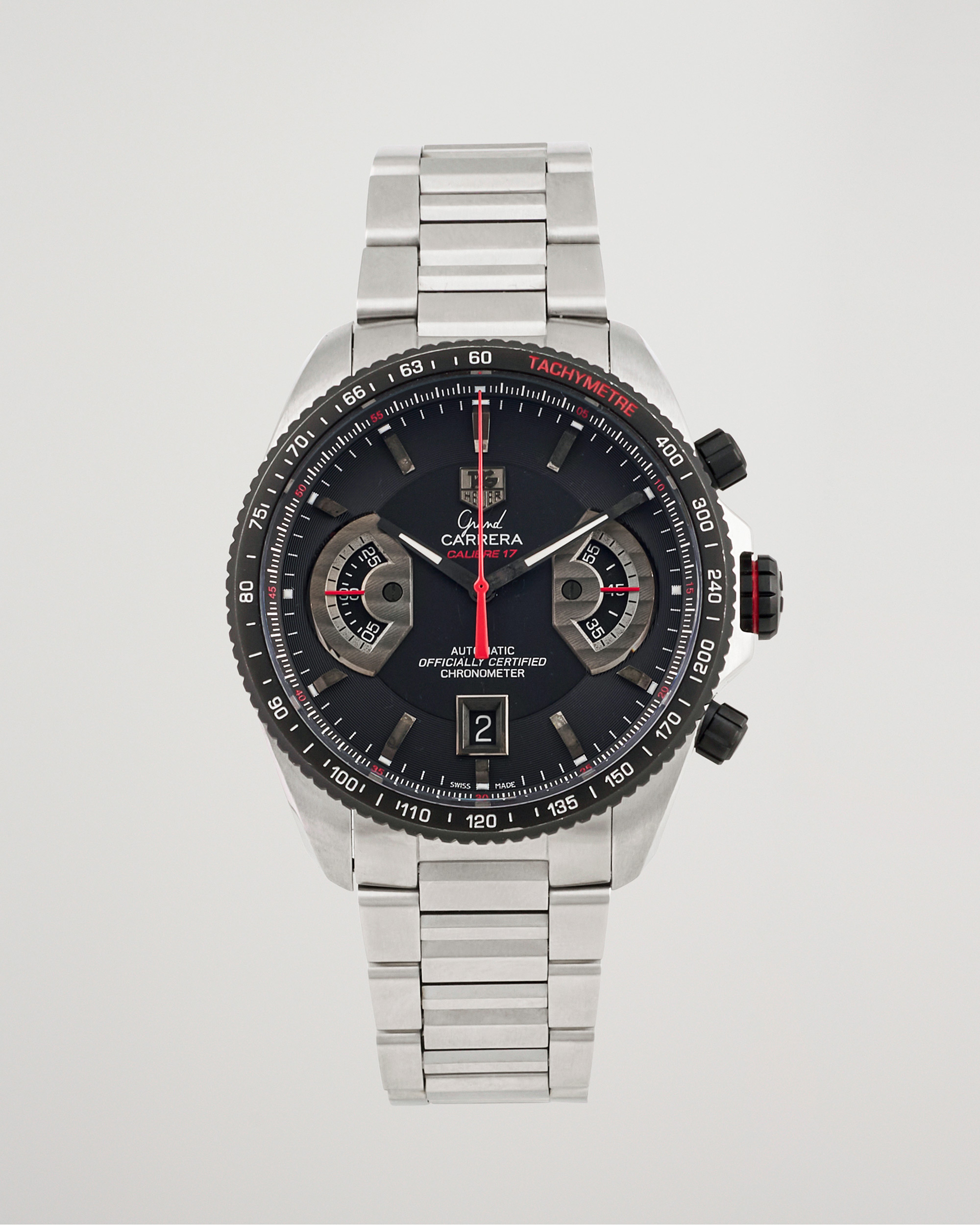 Uomini | Tag Heuer Pre-Owned Grand Carrera Calibre 17 Ref. CAV511C Silver | Tag Heuer Pre-Owned | Grand Carrera Calibre 17 Ref. CAV511C Silver