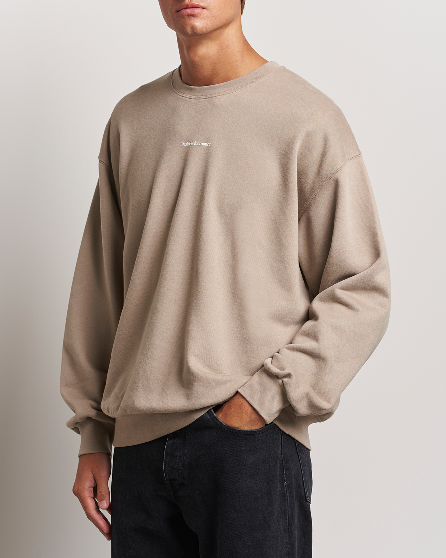 Uomini |  | Peak Performance | Original Terry Crew Sweatshirt Avid Beige