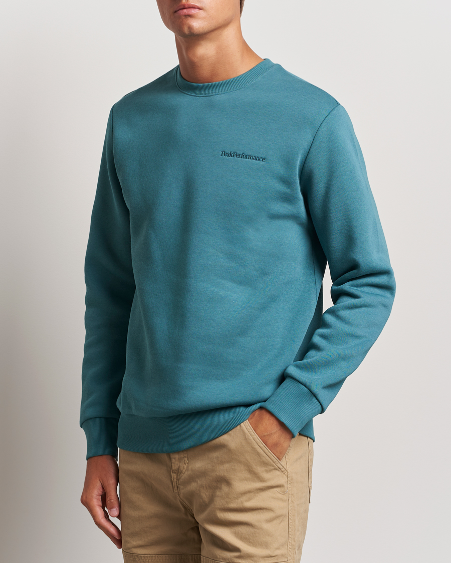 Uomini | Maglieria | Peak Performance | Original Logo Crew Neck Sweatshirt Hydro Fresh