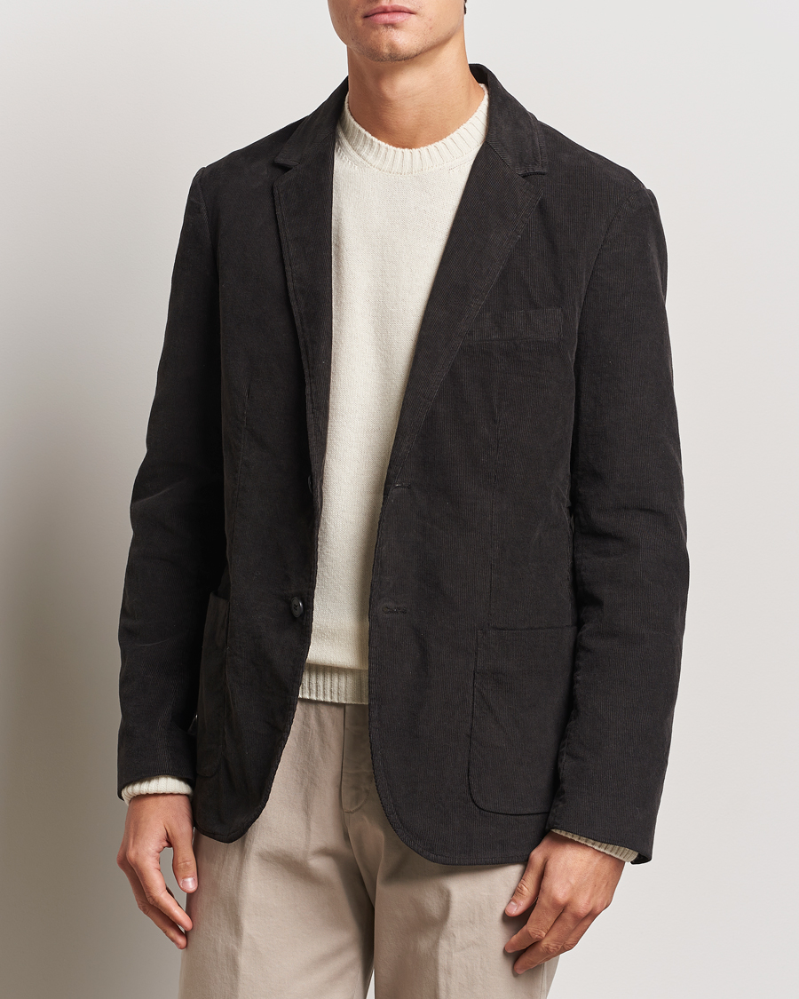 Uomini | Blazers | Sunspel | Relaxed Corduroy Blazer Coffee