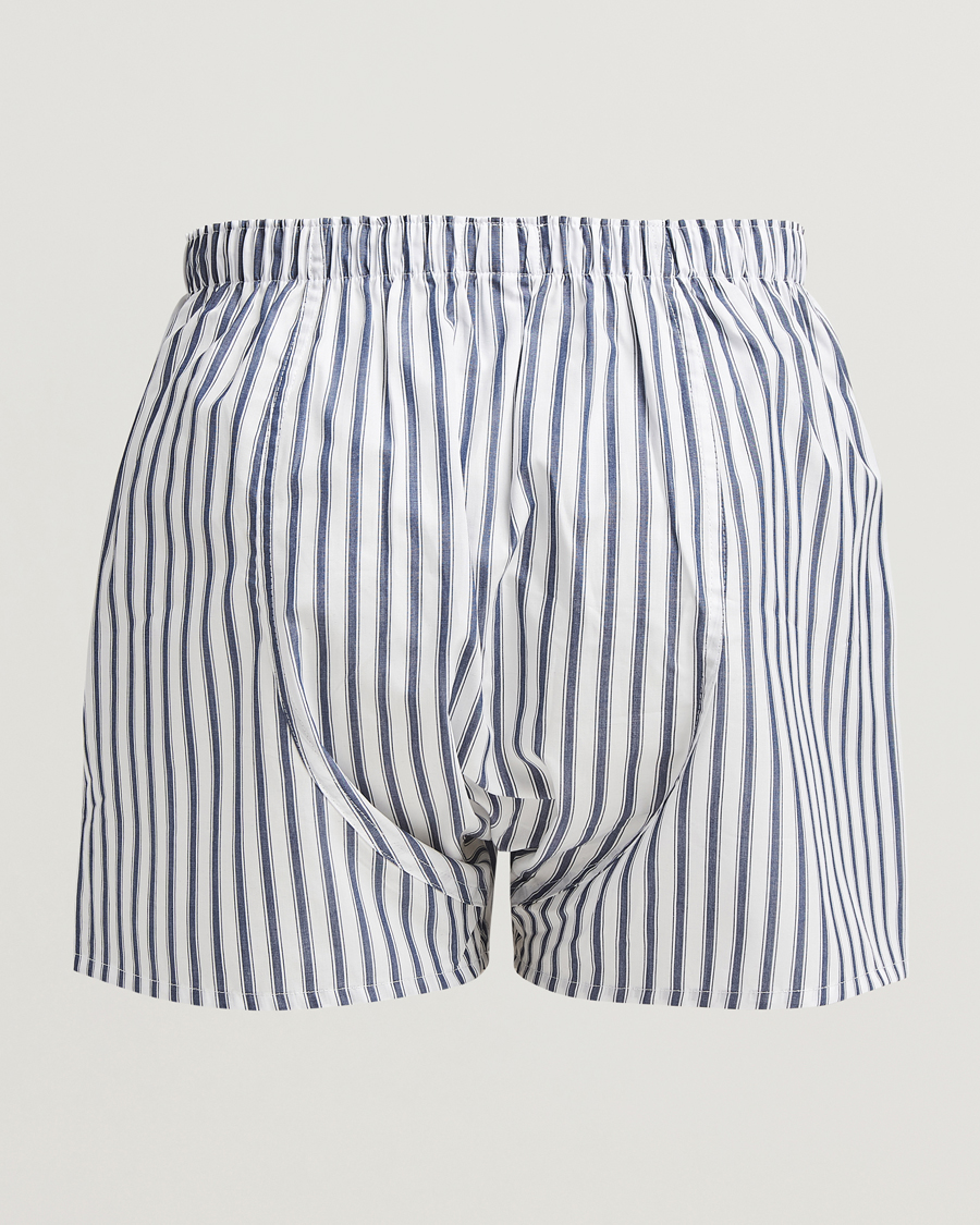 Uomini | Reparti | Sunspel | Cotton Stripe Boxer Broken Bar Stripe