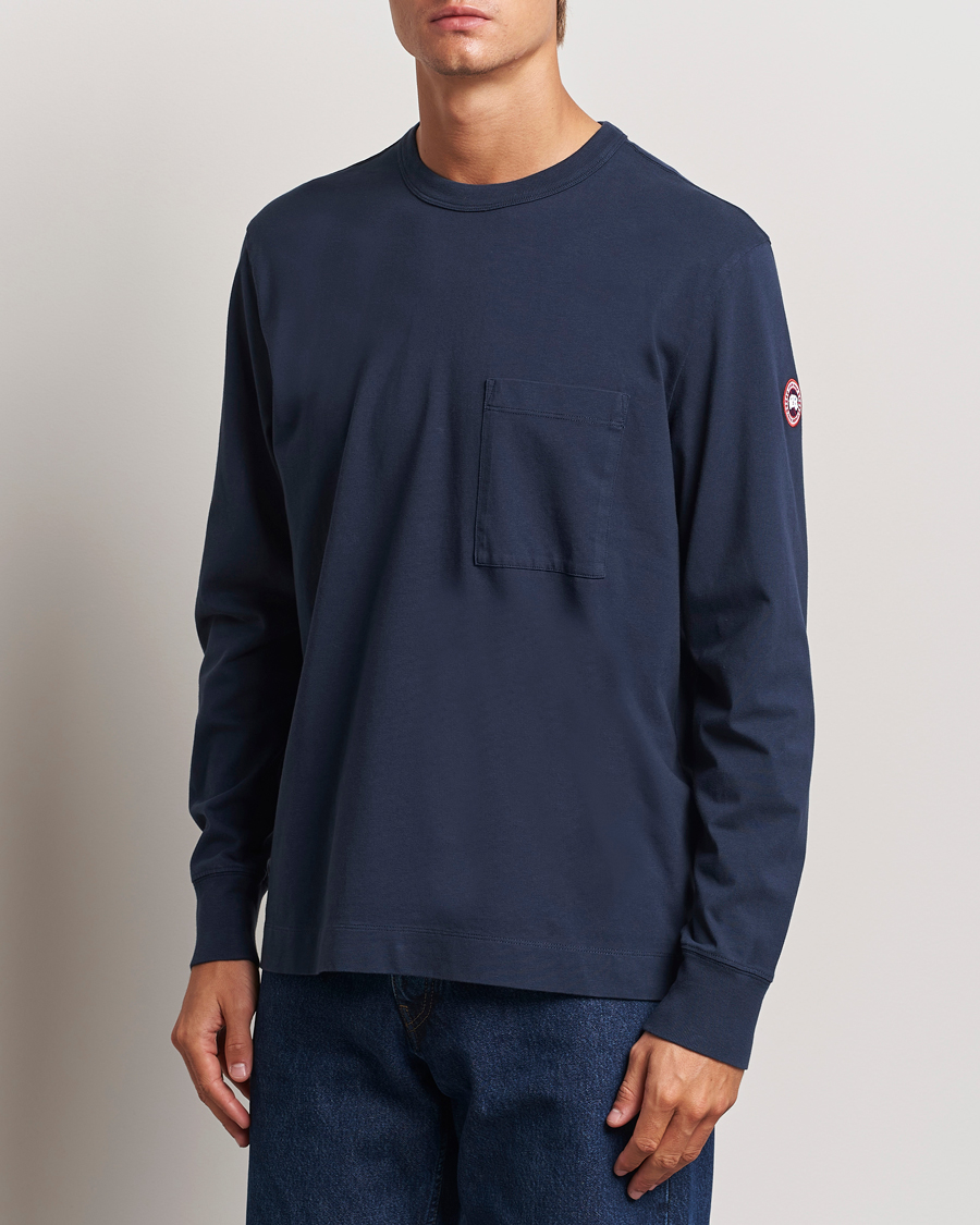 Uomini | Canada Goose | Canada Goose | Gladstone Long Sleeve T-Shirt Atlantic Navy