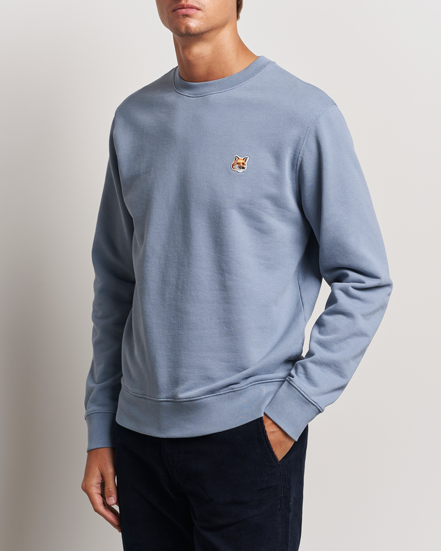 Uomini | Maison Kitsuné | Maison Kitsuné | Fox Head Sweatshirt Moonlight Blue