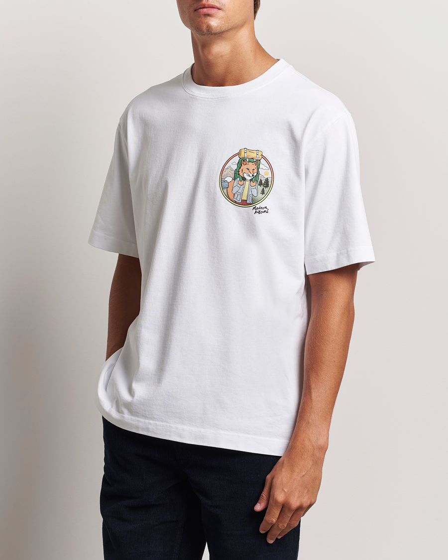 Uomini | T-Shirts | Maison Kitsuné | Rambling Fox T-Shirt White