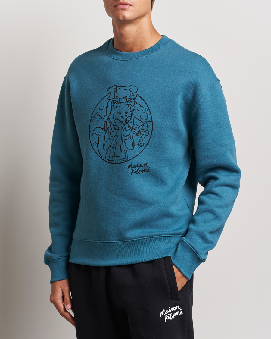 Uomini |  | Maison Kitsuné | Ramblin Fox Sweatshirt Lake Blue