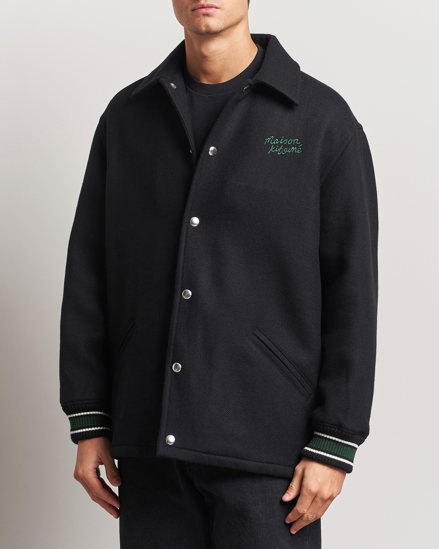 Uomini | Giacche | Maison Kitsuné | Varsity Jacket Black