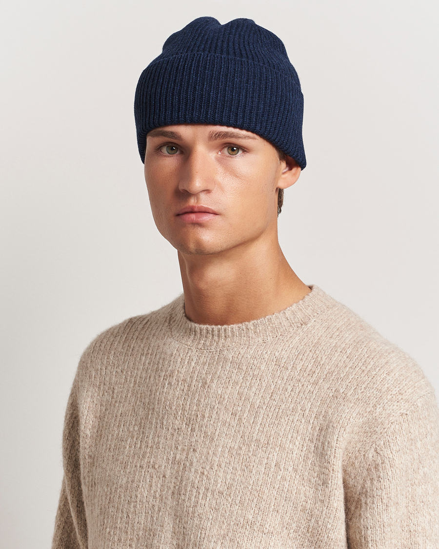 Uomini |  | Colorful Standard | Merino Wool Beanie Marine Blue