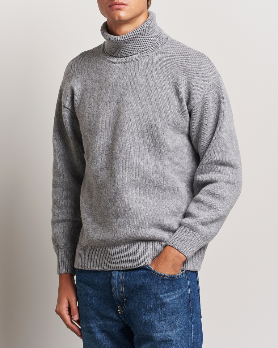 Uomini | Dolcevita | Colorful Standard | Merino Wool Turtleneck Heather Grey