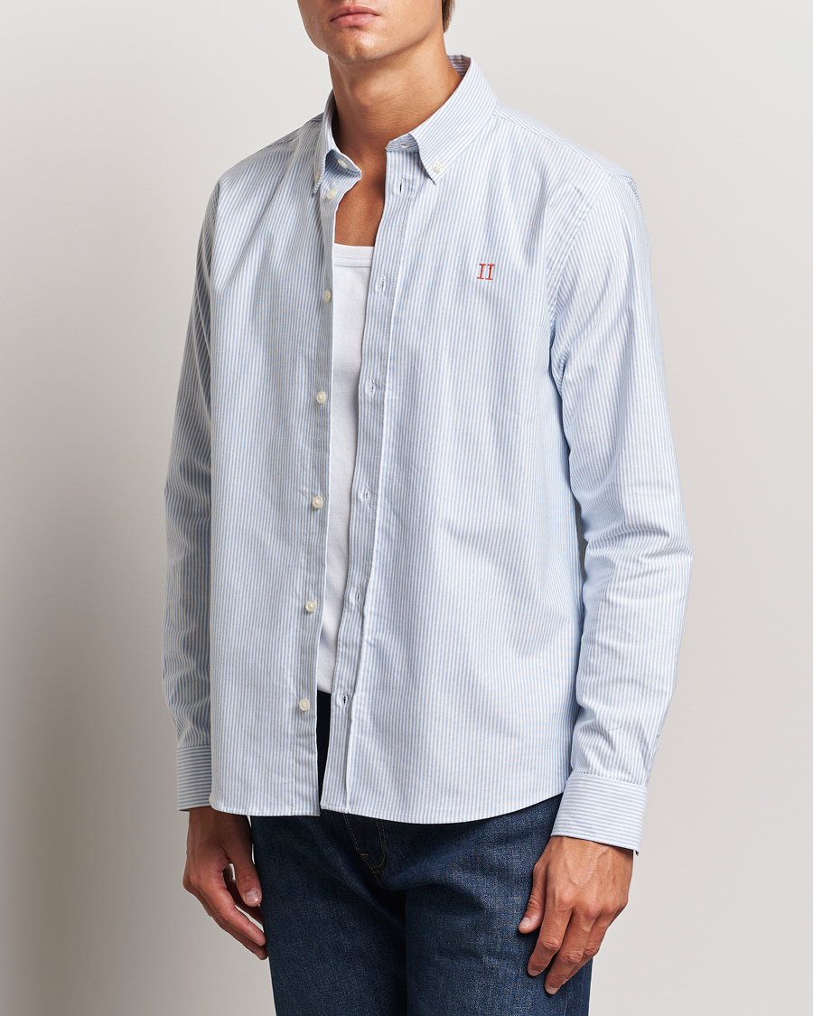 Uomini | LES DEUX | LES DEUX | Konrad Contrast Oxford Shirt Light Blue/White