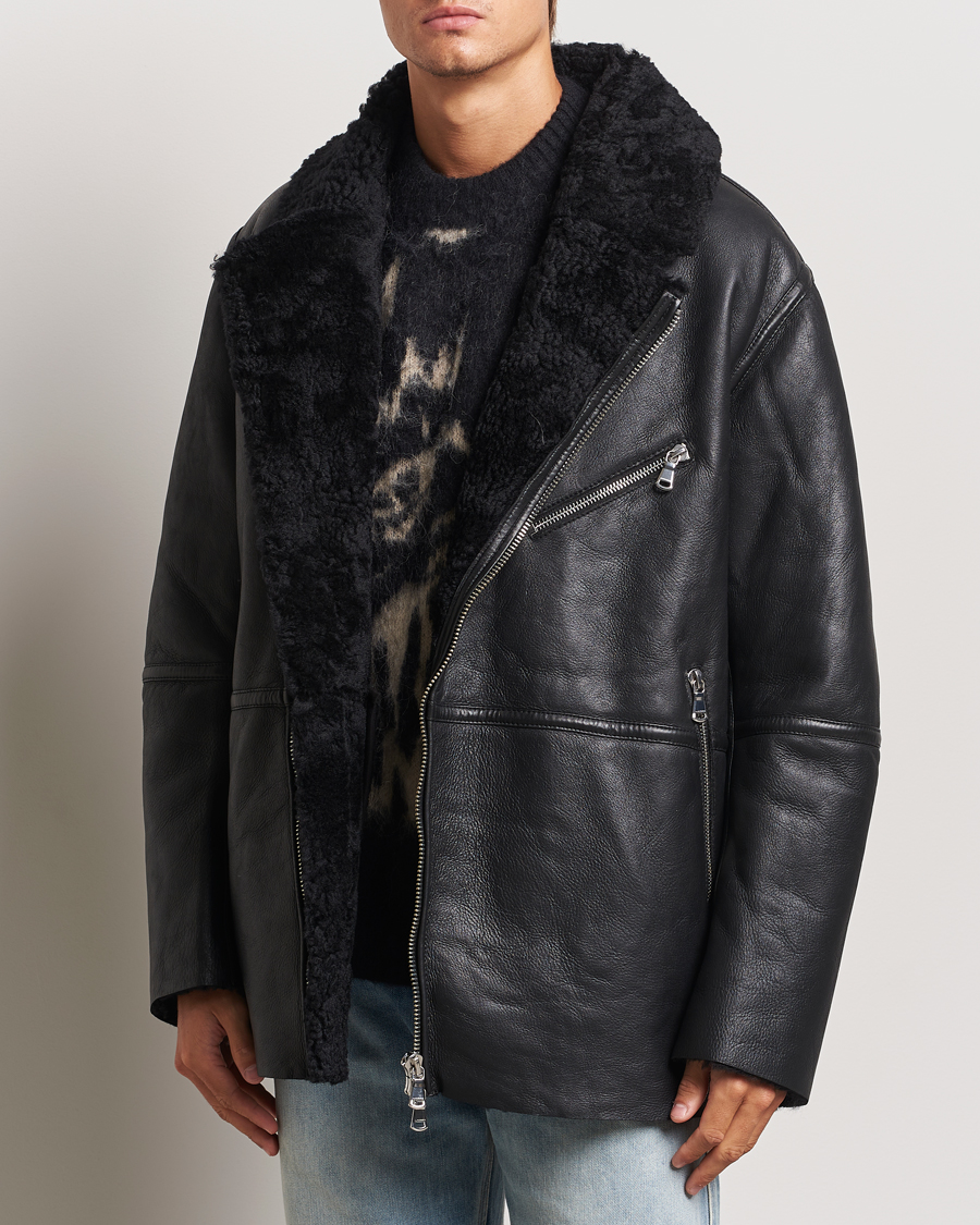 Uomini | Giacche | J.Lindeberg | Sutton Shearling Jacket Black