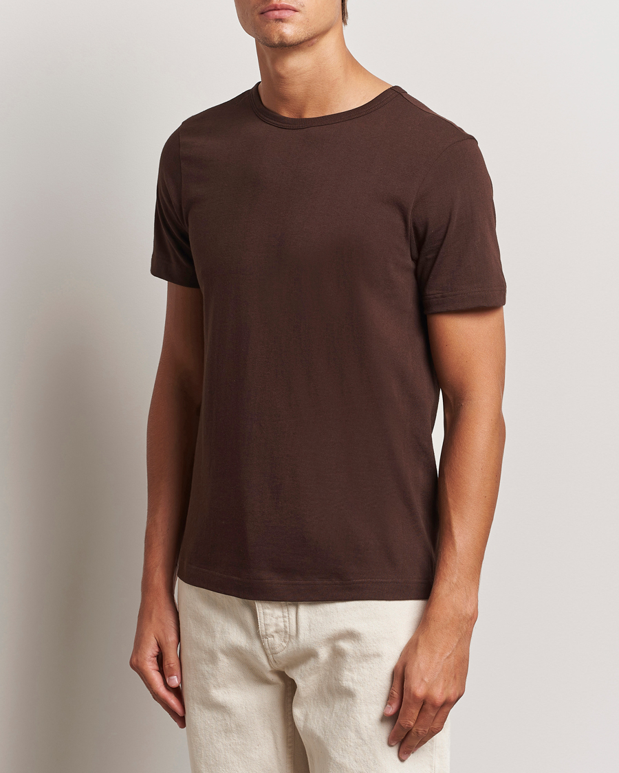 Uomini | Merz b. Schwanen | Merz b. Schwanen | 1950s Classic Loopwheeled T-Shirt Coffee