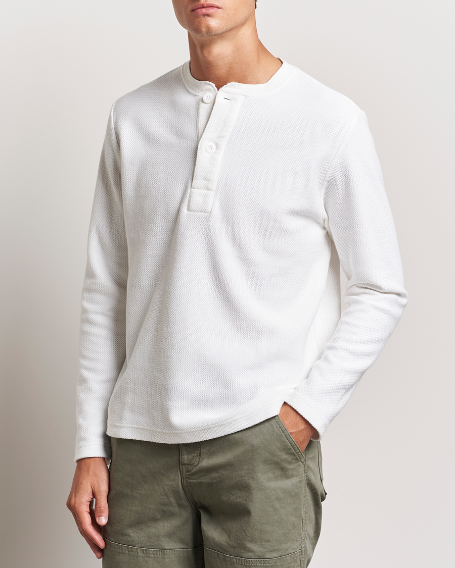 Uomini | Maglieria | BEAMS PLUS | Waffle Cotton Henley White