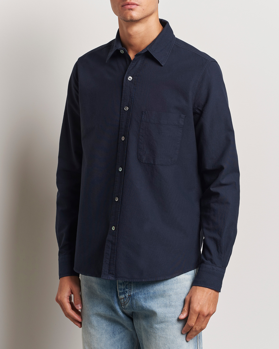 Uomini | The Classics of Tomorrow | A Day\'s March | Mason Dyed Oxford Shirt Navy