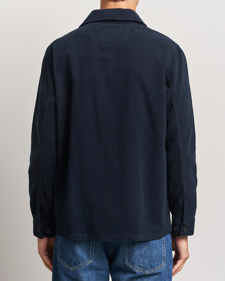 Uomini | Giacche | A Day's March | Algot Lyocell Overshirt Navy