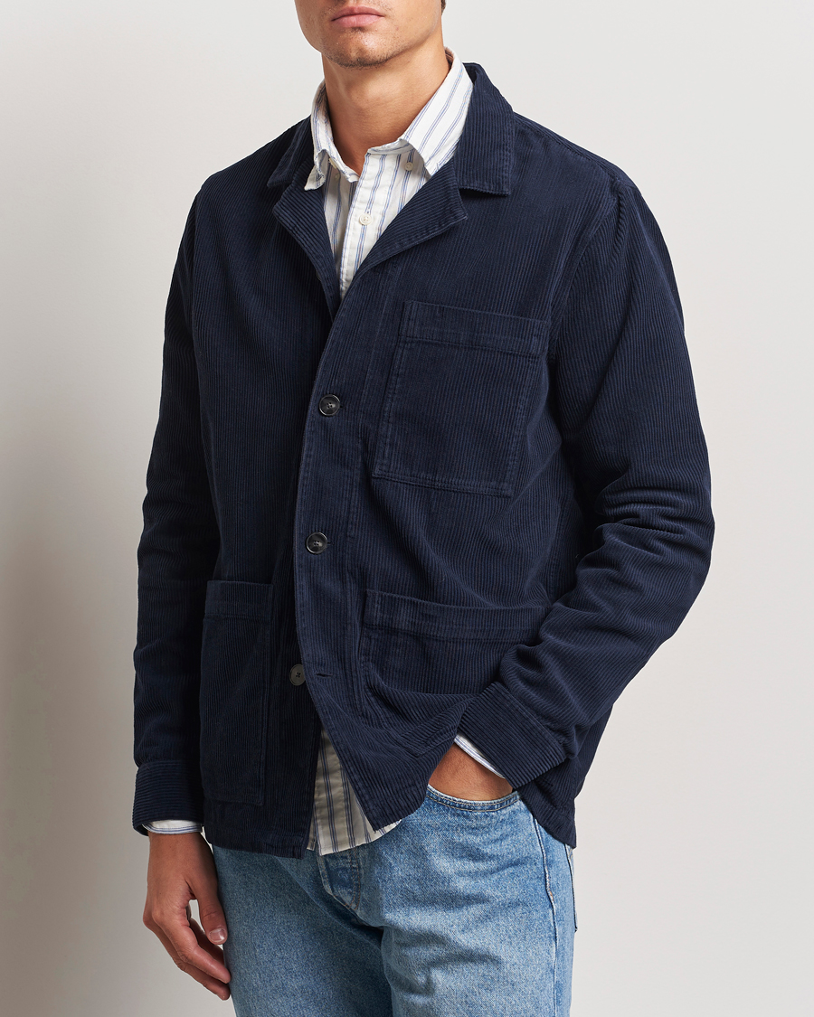 Uomini |  | A Day\'s March | Banagher Corduroy Overshirt Navy