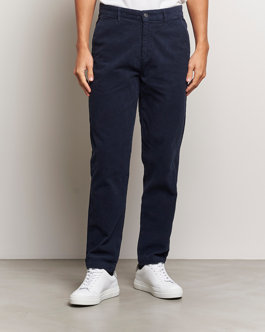 Uomini | Pantaloni a coste | A Day\'s March | Miller Corduroy Trousers Navy