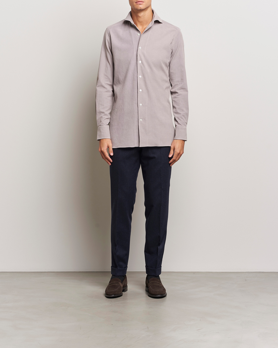 Uomini |  | 100Hands | Japan Corduroy Shirt Aubergine