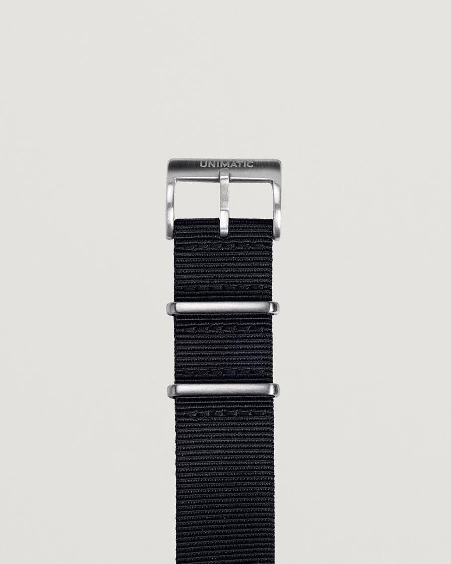 Uomini |  | UNIMATIC | Nylon Nato Steel 22mm Strap Black