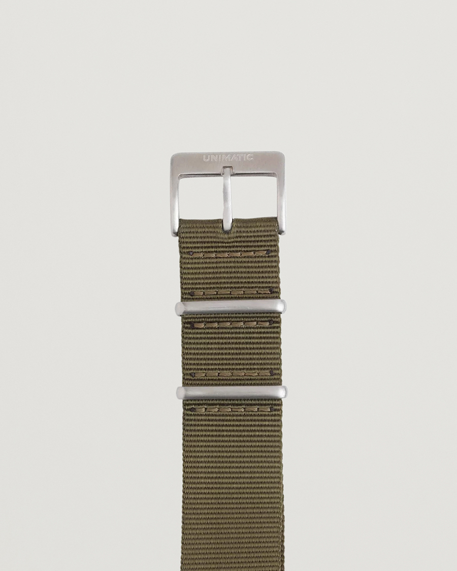 Uomini |  | UNIMATIC | Nylon Nato Steel 22mm Strap Olive