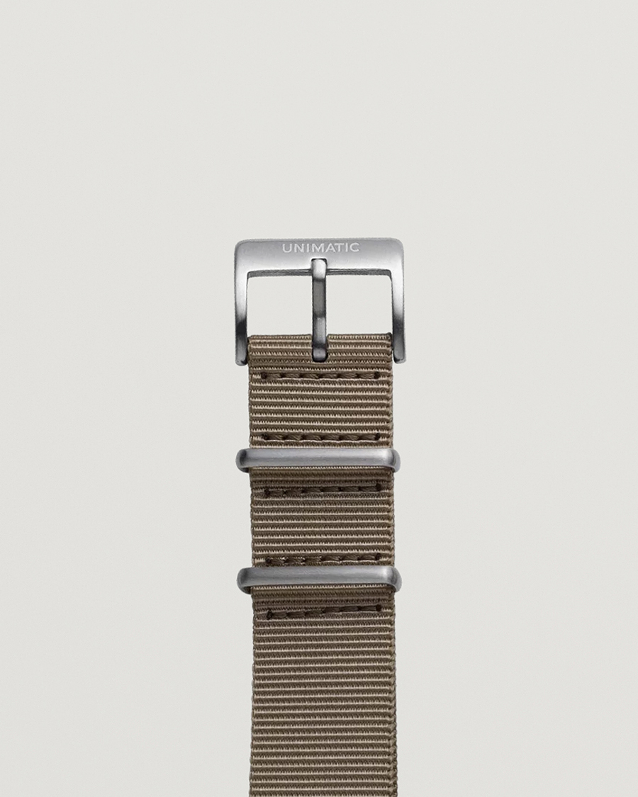 Uomini |  | UNIMATIC | Nylon Nato Steel 22m Strap Sand 