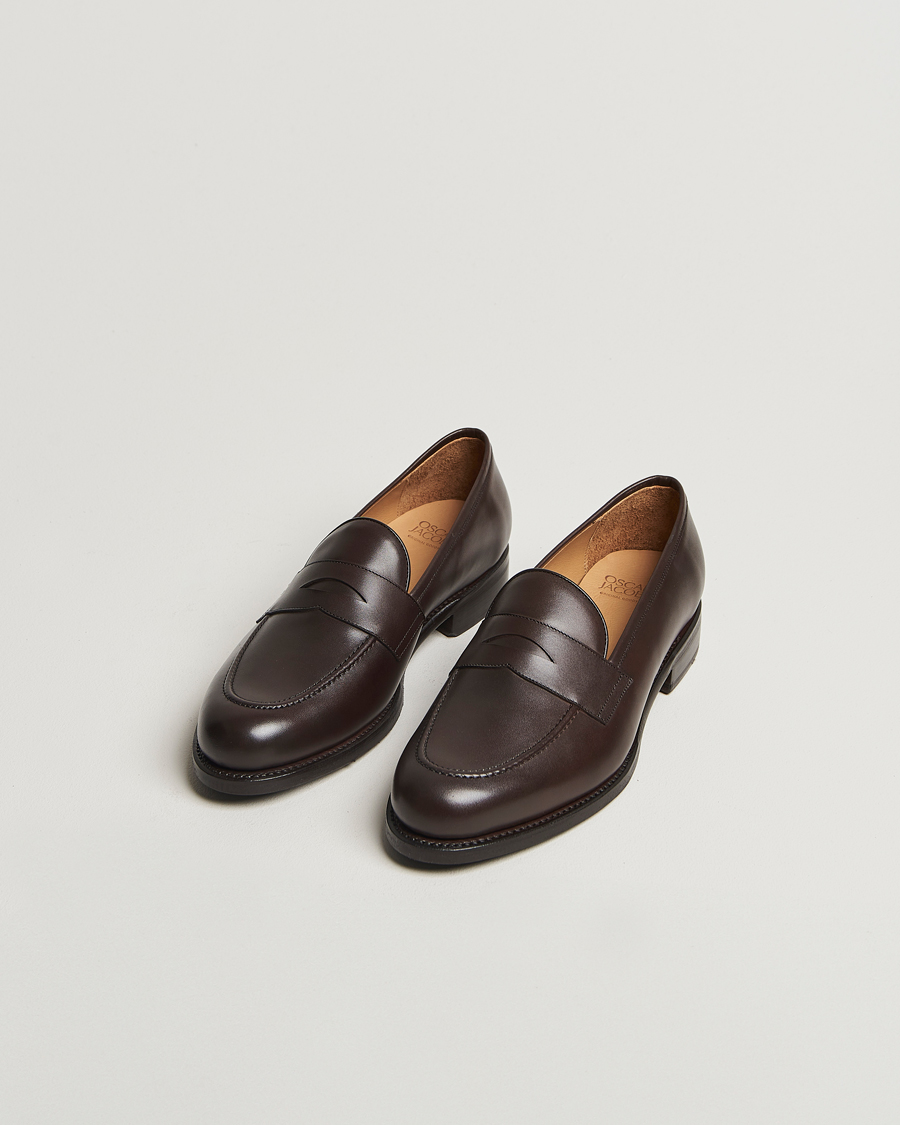 Uomini |  | Oscar Jacobson | Penny Loafers Dark Mud Brown