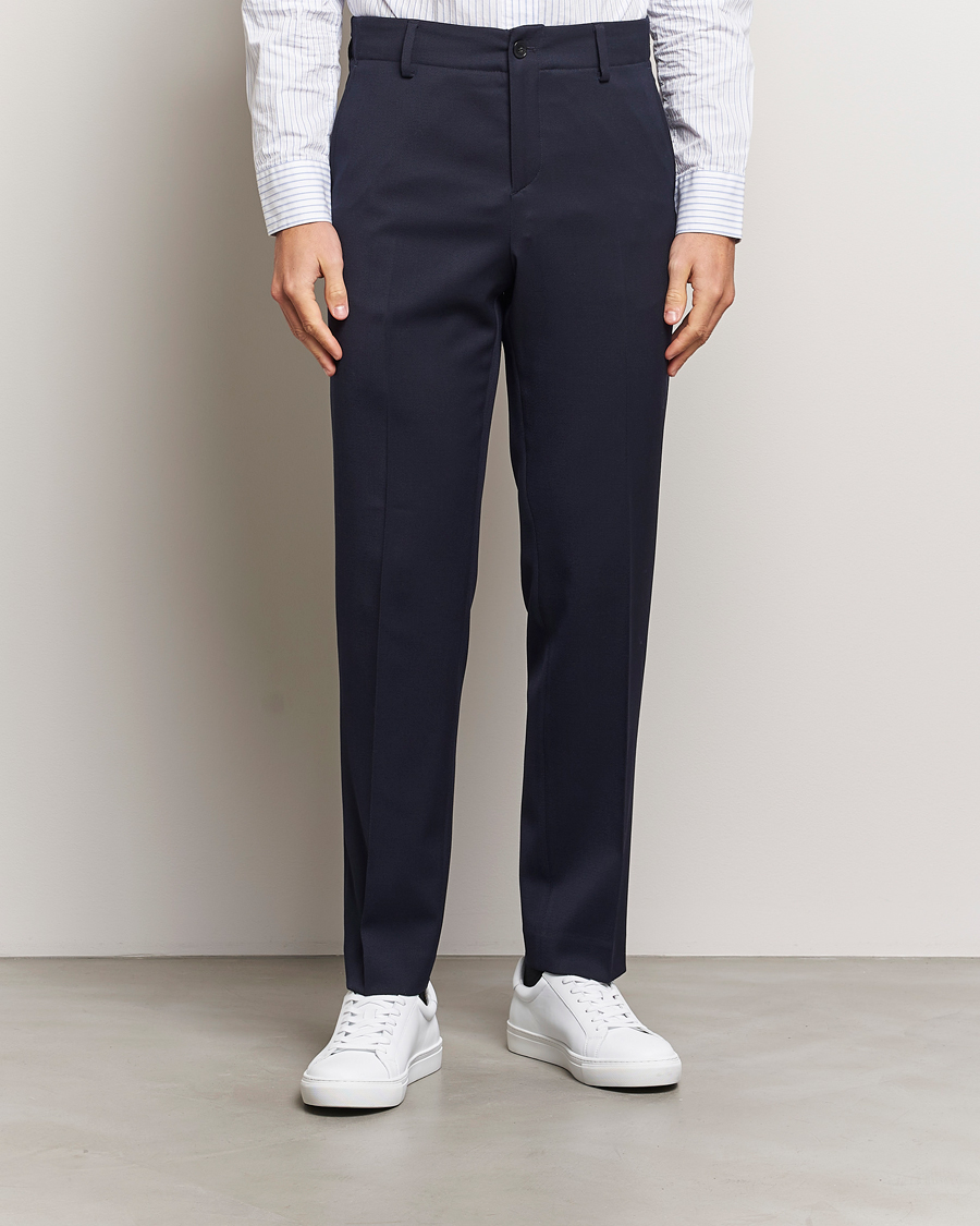 Uomini |  | Filippa K | Tailored Drawstring Trousers Navy