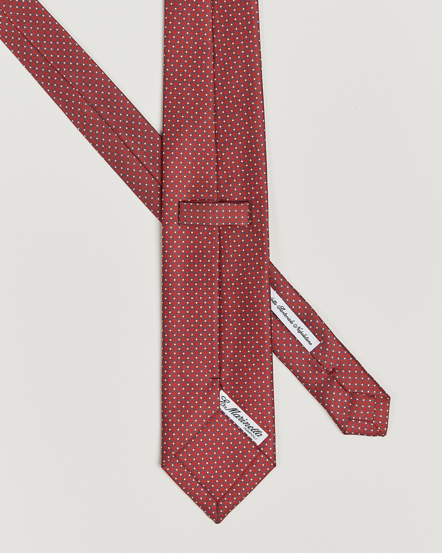 Uomini |  | E. Marinella | 3-Fold Printed Silk Tie Burgundy