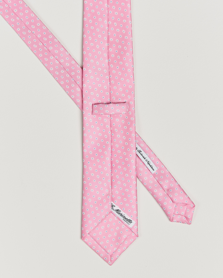 Uomini |  | E. Marinella | 3-Fold Printed Silk Tie Pink