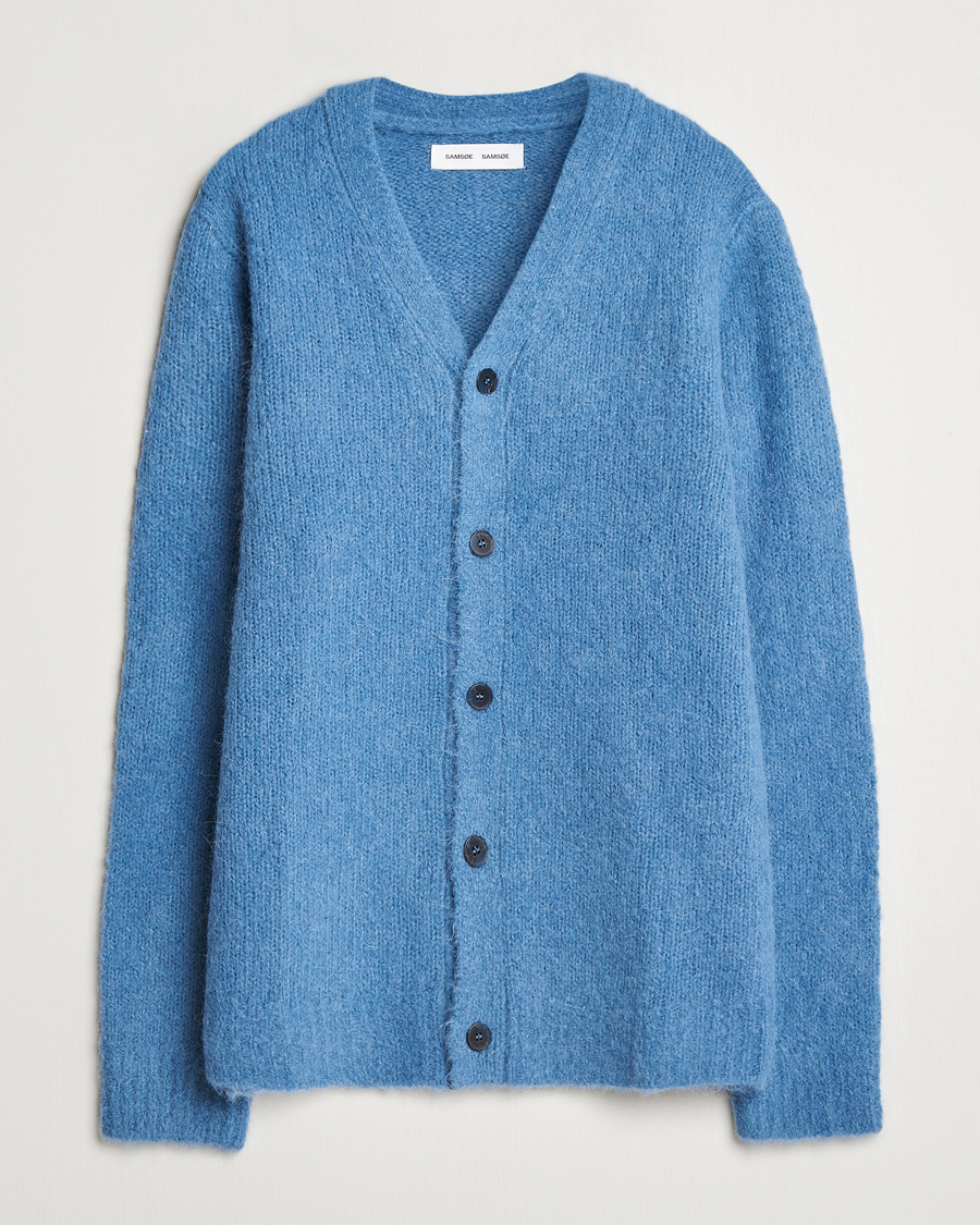 Uomini | Maglieria | Samsøe Samsøe | Arin Alpaca Cardigan Coronet Blue