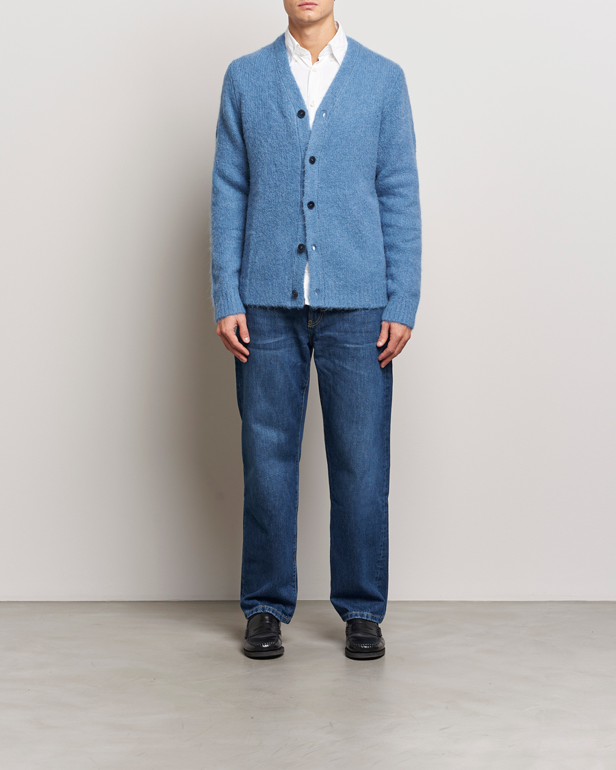 Uomini | Maglieria | Samsøe Samsøe | Arin Alpaca Cardigan Coronet Blue