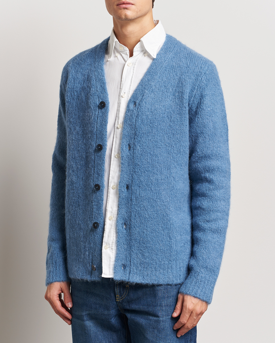 Uomini | Maglieria | Samsøe Samsøe | Arin Alpaca Cardigan Coronet Blue