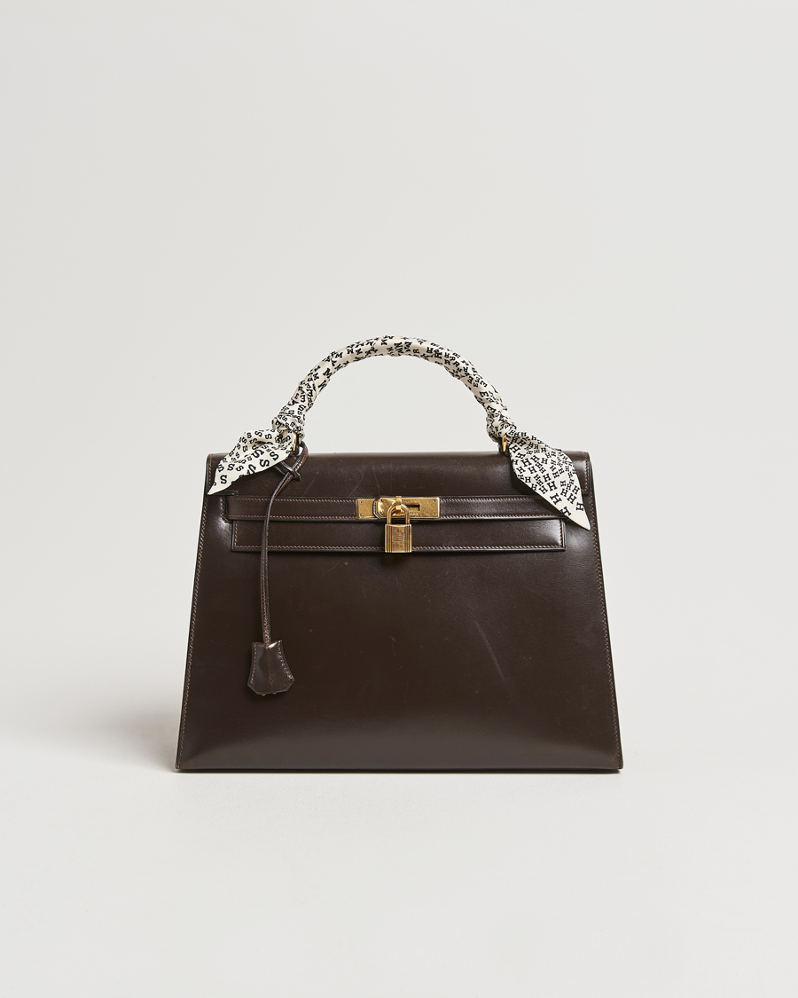 Uomini | Hermès Pre-Owned Kelly 32 Handbag Brown | Hermès Pre-Owned | Kelly 32 Handbag Brown