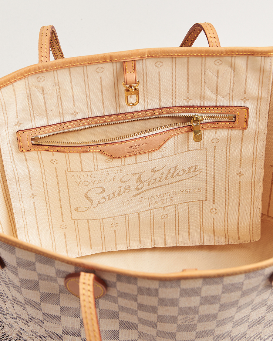 Uomini | Louis Vuitton Pre-Owned Neverfull MM Totebag Damier Azur | Louis Vuitton Pre-Owned | Neverfull MM Totebag Damier Azur