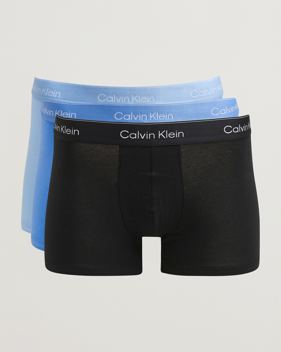 Uomini | Biancheria intima | Calvin Klein | 3-Pack Icon Cotton Stretch Relaxed Trunk Black/Blue/Light Blue