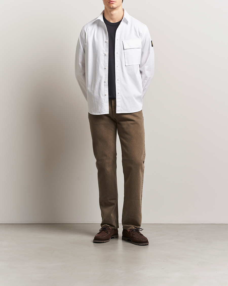Uomini | Camicie | Belstaff | Scale Cotton Pocket Shirt White