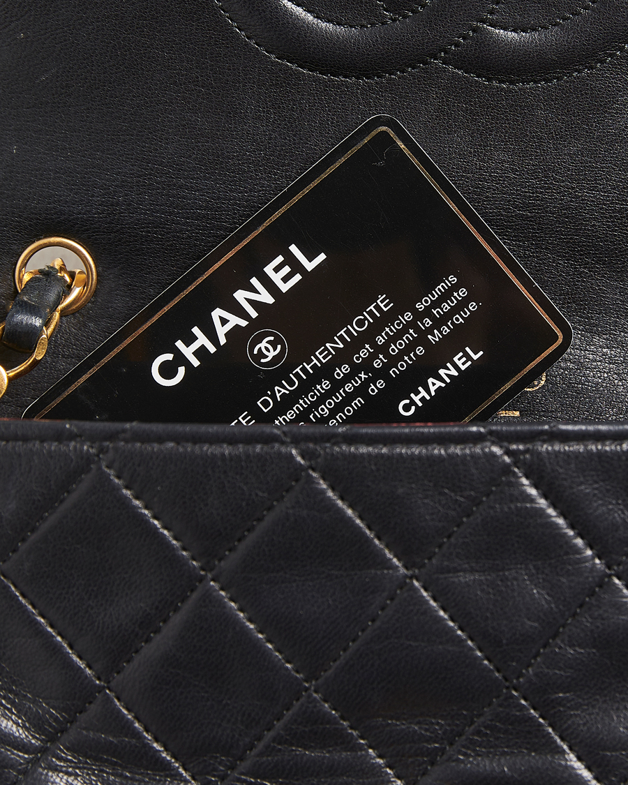 Uomini | Chanel Pre-Owned Mini Single Full Flap Bag Black Lambskin | Chanel Pre-Owned | Mini Single Full Flap Bag Black Lambskin