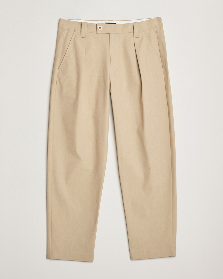 Uomini | Pantaloni | A.P.C. | Renato Pleated Chinos Beige