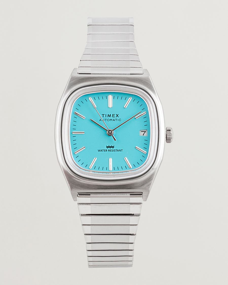 Uomini | Timex Men's Automatic Steel 34mm Aquamarine Dial | Timex | Men's Automatic Steel 34mm Aquamarine Dial