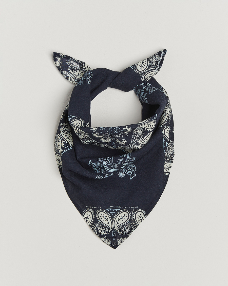 Uomini | Sciarpe | Nudie Jeans | Ingrid Paisley Bandana Navy
