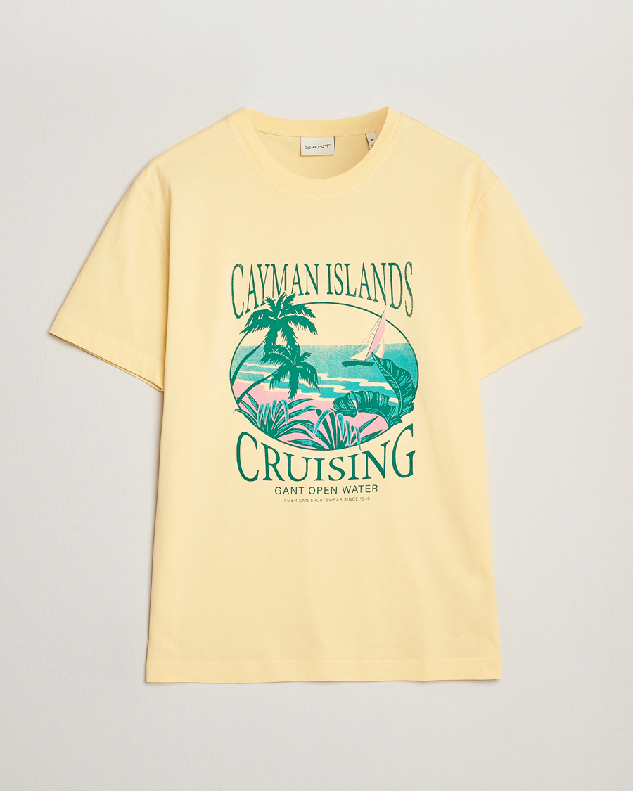 Uomini | T-shirt | GANT | Printed T-Shirt Dusty Yellow