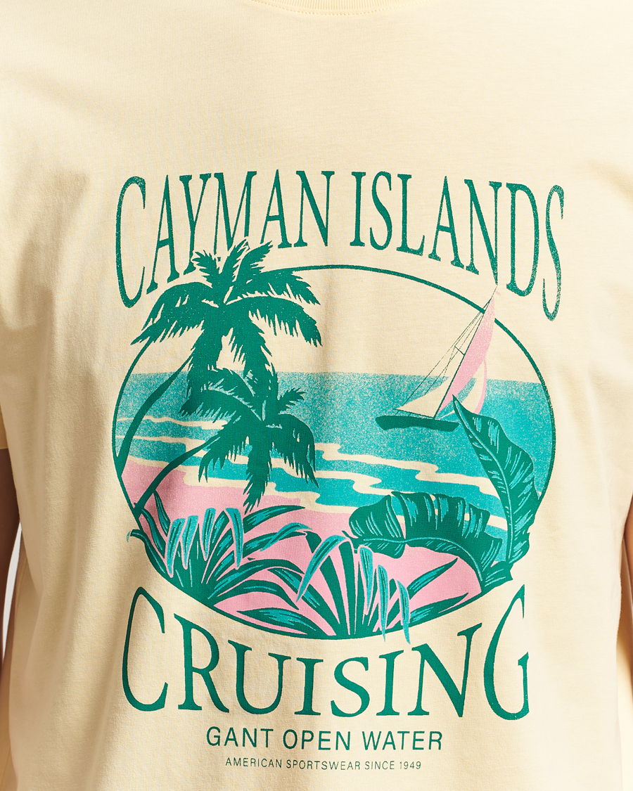 Uomini | T-shirt | GANT | Printed T-Shirt Dusty Yellow