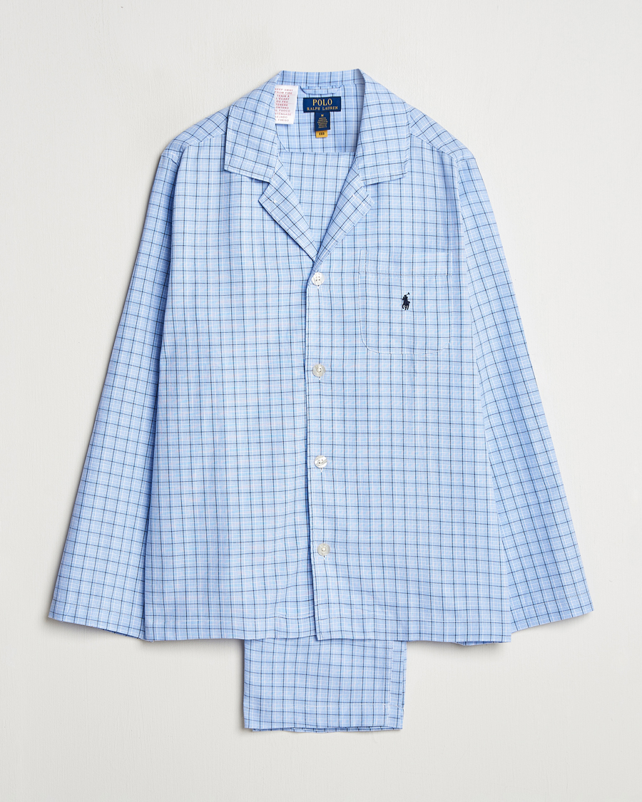 Uomini | Accappatoi & Pigiami | Polo Ralph Lauren | Cotton Checked Pyjama Set Blue