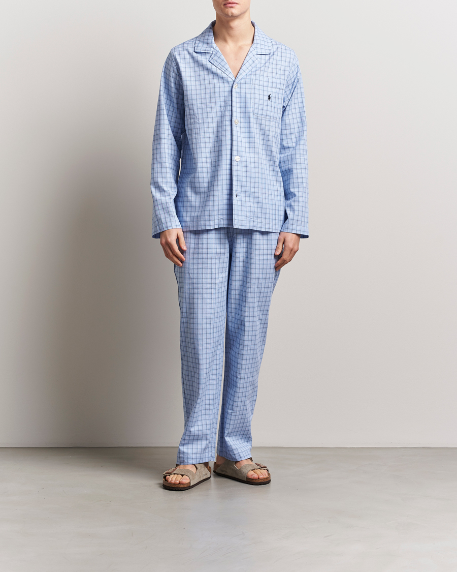 Uomini | Accappatoi & Pigiami | Polo Ralph Lauren | Cotton Checked Pyjama Set Blue