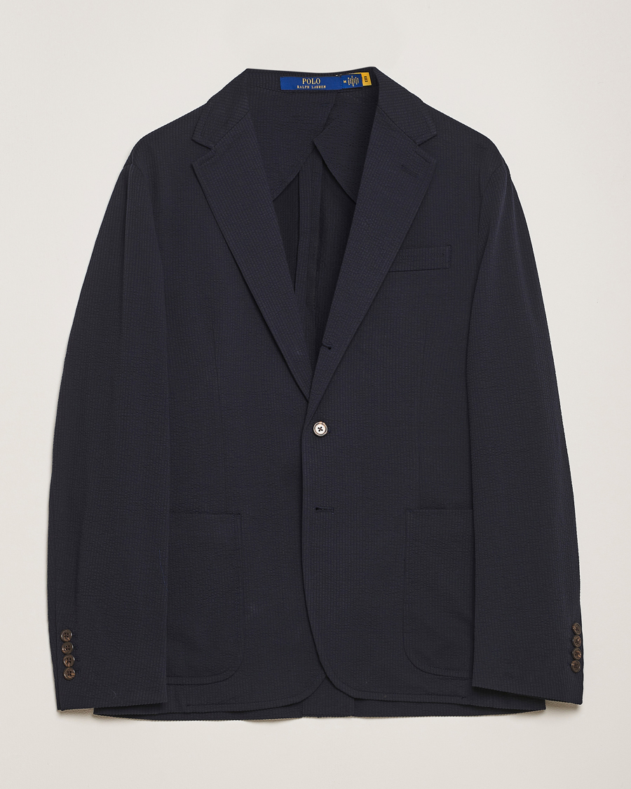 Uomini | Blazers | Polo Ralph Lauren | Single Breasted Seersucker Sportcoat Navy
