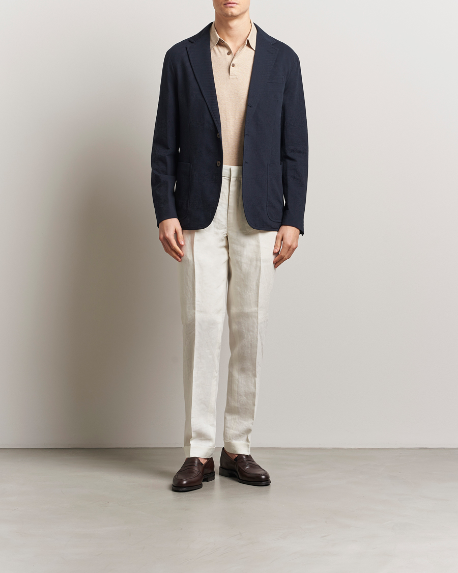 Uomini | Blazers | Polo Ralph Lauren | Single Breasted Seersucker Sportcoat Navy